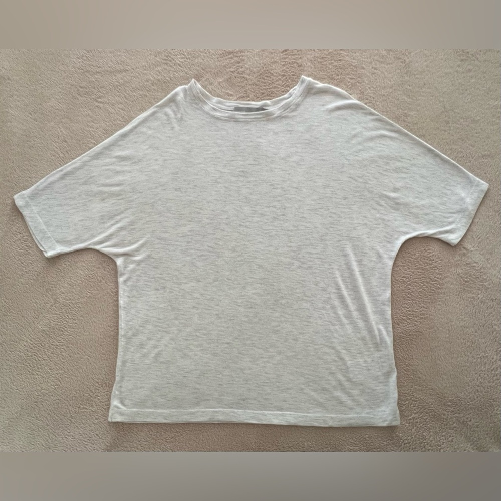 Vince Light Gray Short Sleeve Top